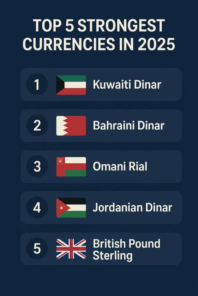 Top 5 Strongest Currencies in the World in 2025