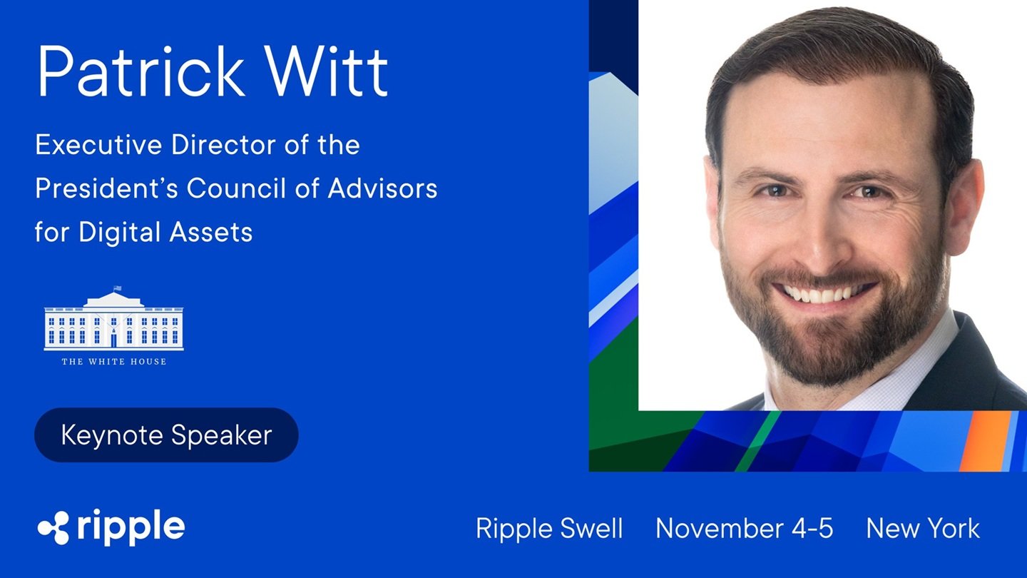 White House Advisor Patrick Witt To Speak At Ripple Swell