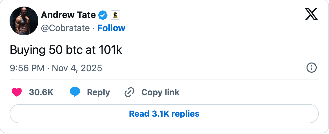 Andrew Tate's Bitcoin Exposed - Pepeto Presale Gains Momentum