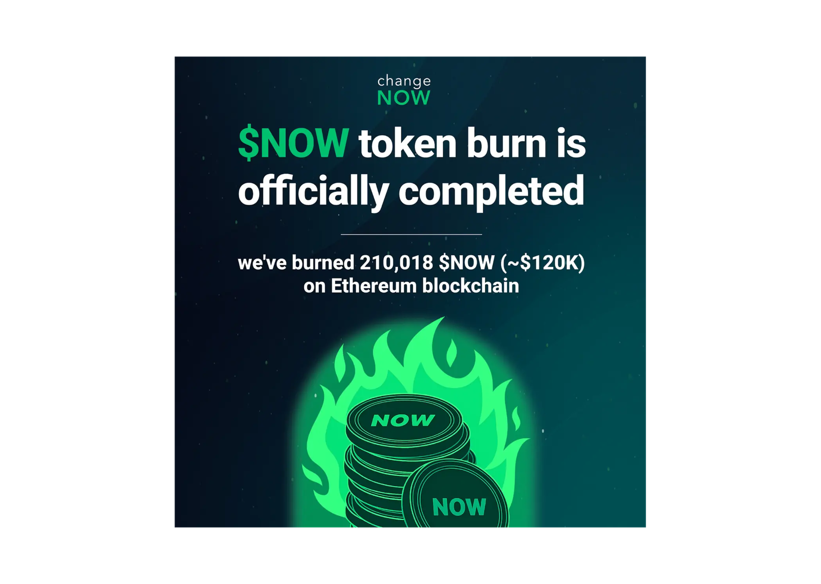 ChangeNOW Brings Back $NOW Burns